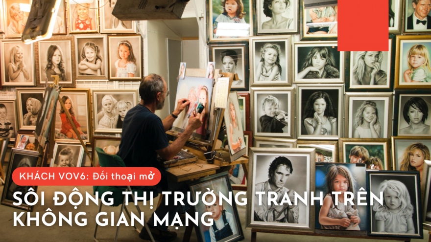 Sôi động thị trường tranh trên không gian mạng